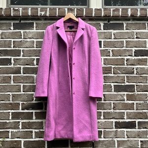 Pastel purple wool and mohair coat